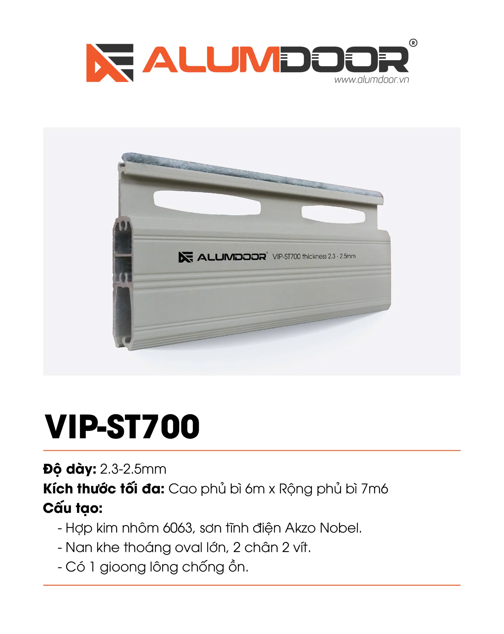 CỬA CUỐN ĐỨC VIP - ST700