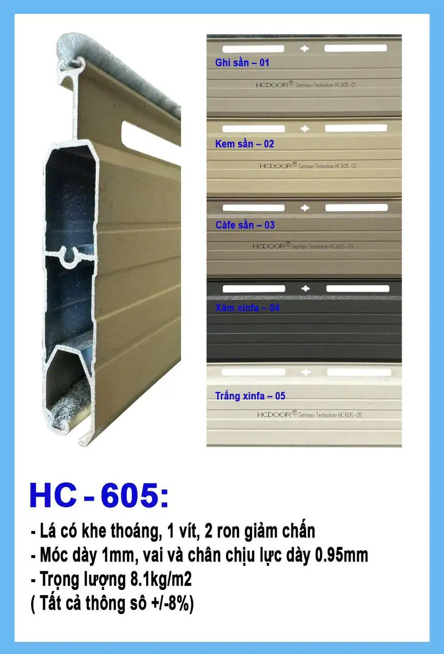 cửa cuốn HCDoor - Công nghệ Đức