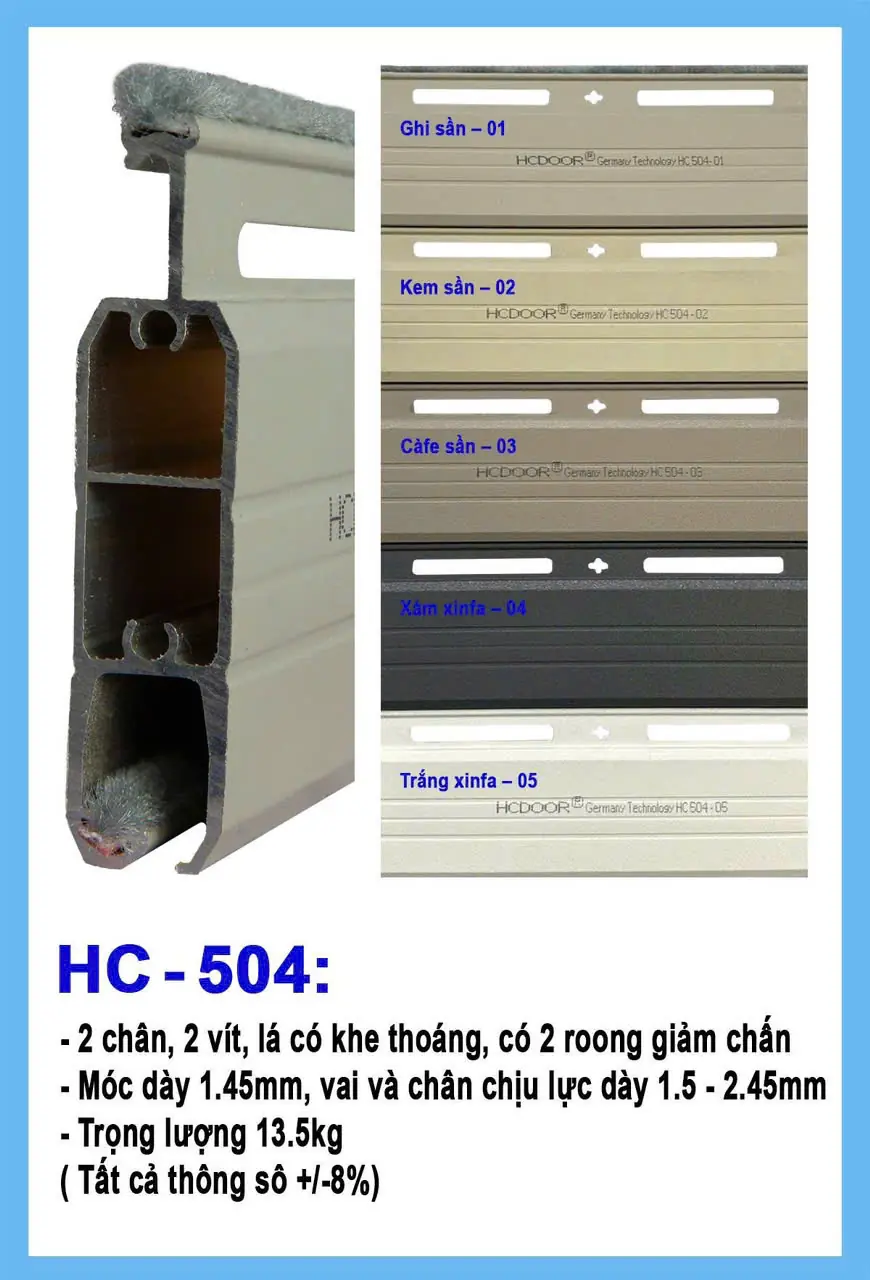 cửa cuốn HCDoor - Công nghệ Đức