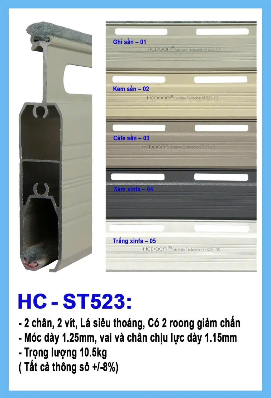 cửa cuốn HCDoor - Công nghệ Đức