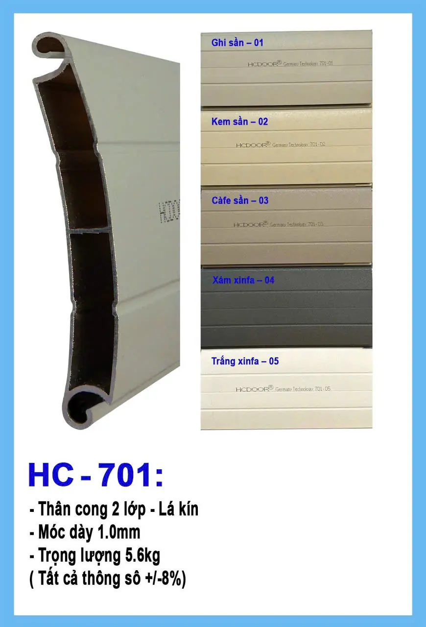 cửa cuốn HCDoor - Công nghệ Đức